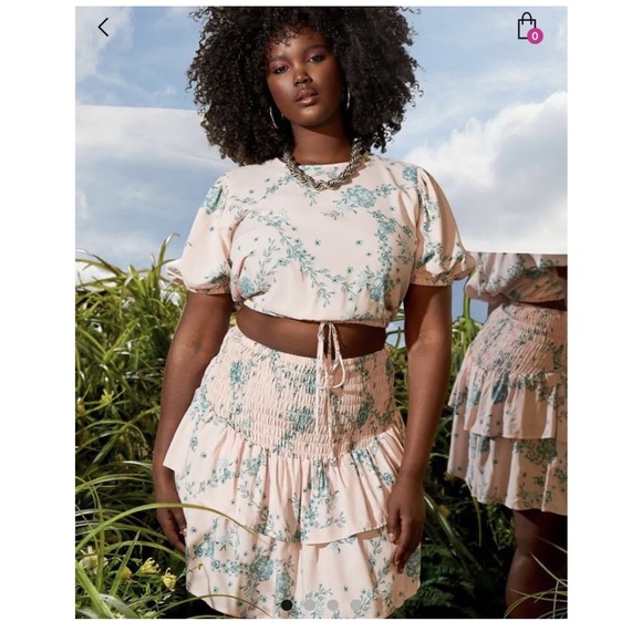 Eloquii 2 Piece Set- A Fine Romance- Size 14 Top Size 16 Skirt - Picture 2 of 11